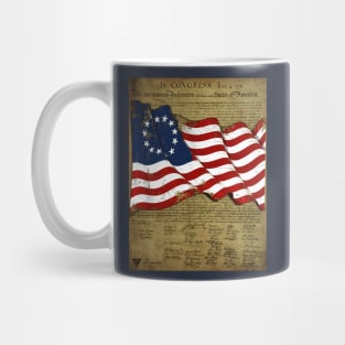 Declaration of Independence & Flag Mug